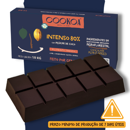 barra cookoa 1kg chocolate intenso 80
